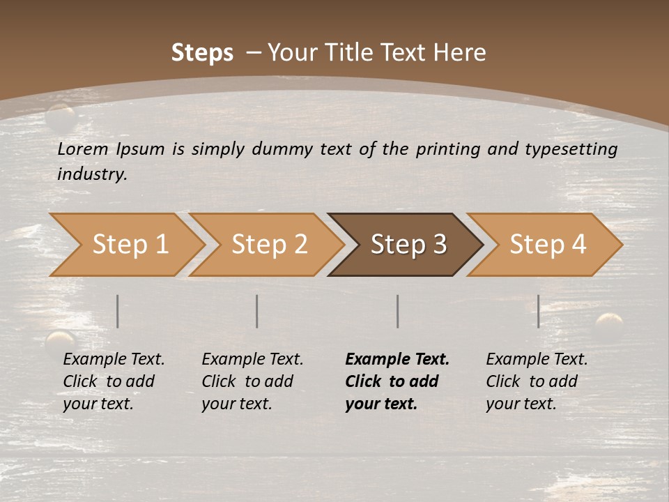 Rivet Wooden Wall PowerPoint Template