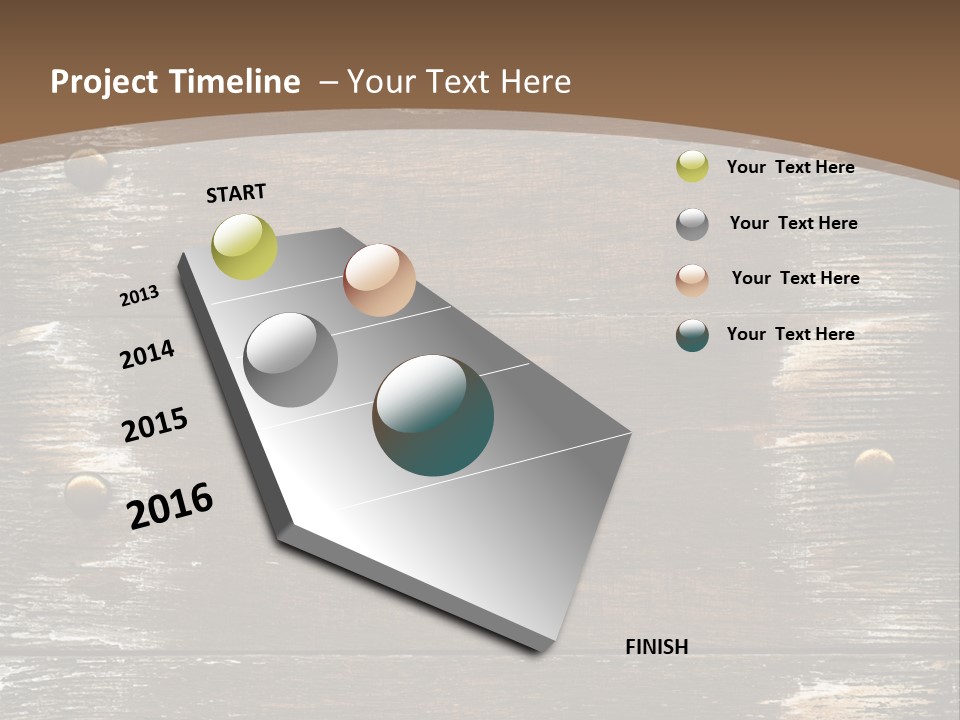 Rivet Wooden Wall PowerPoint Template