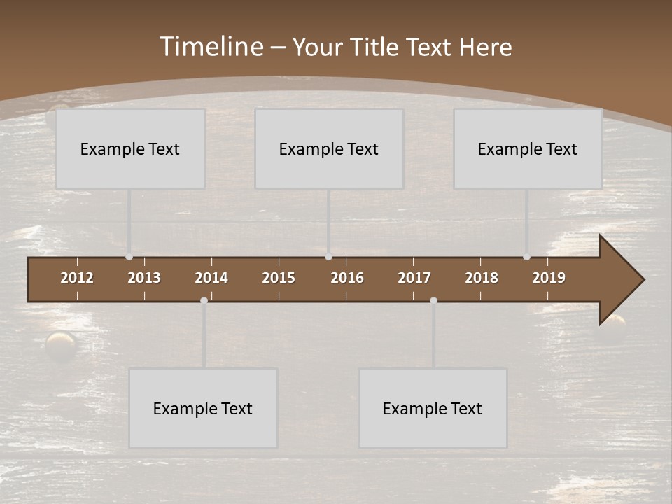 Rivet Wooden Wall PowerPoint Template