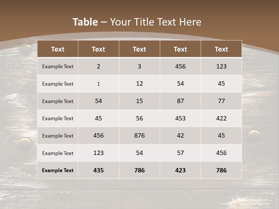 Rivet Wooden Wall PowerPoint Template