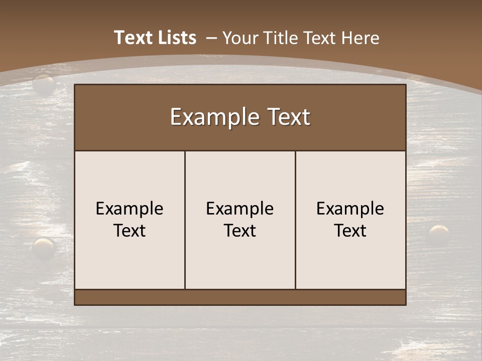 Rivet Wooden Wall PowerPoint Template