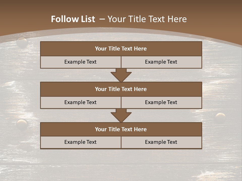 Rivet Wooden Wall PowerPoint Template