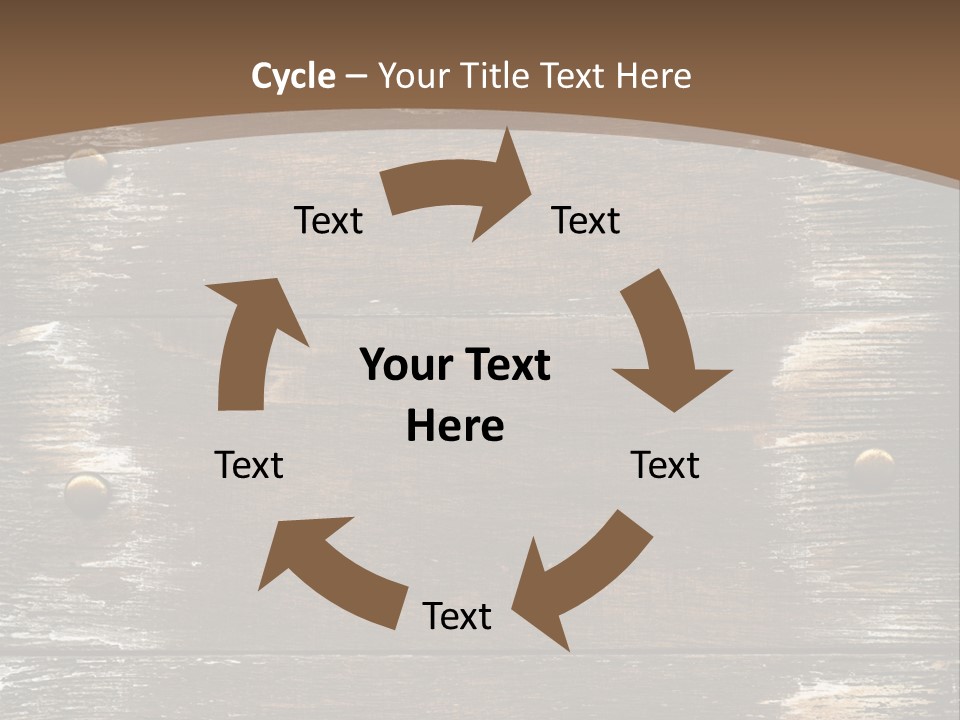 Rivet Wooden Wall PowerPoint Template