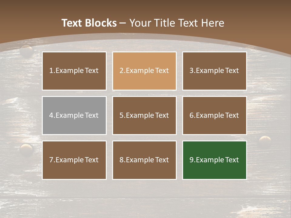 Rivet Wooden Wall PowerPoint Template