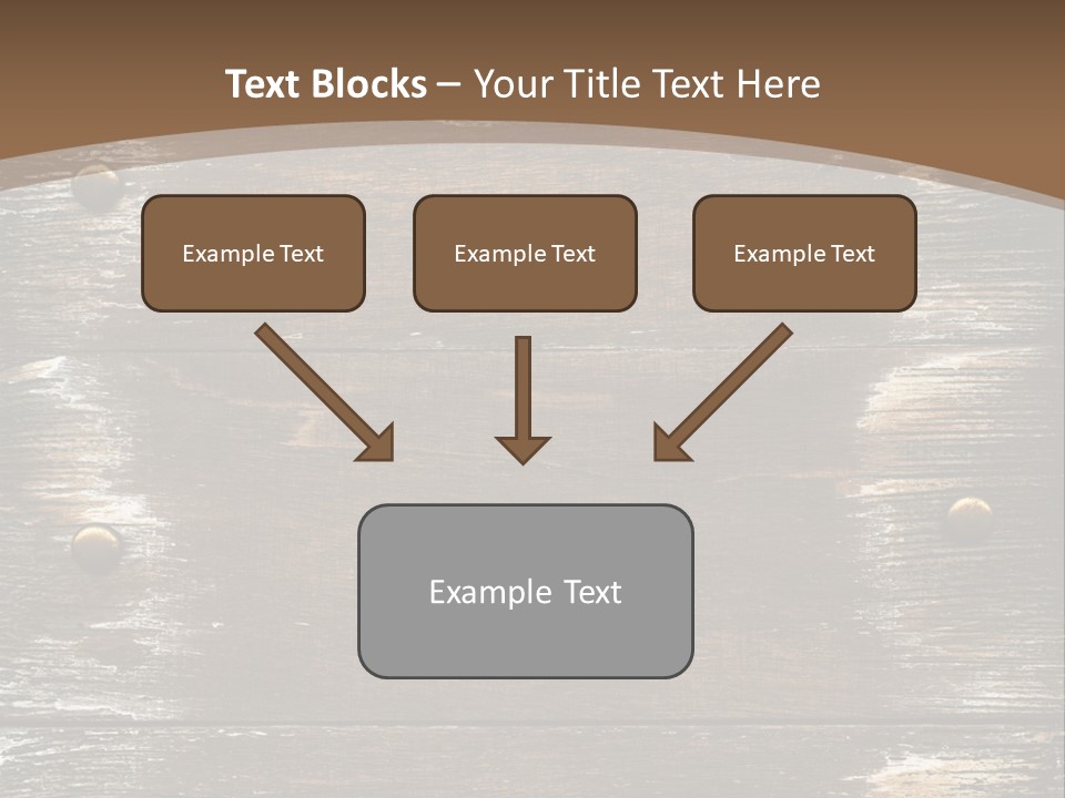 Rivet Wooden Wall PowerPoint Template