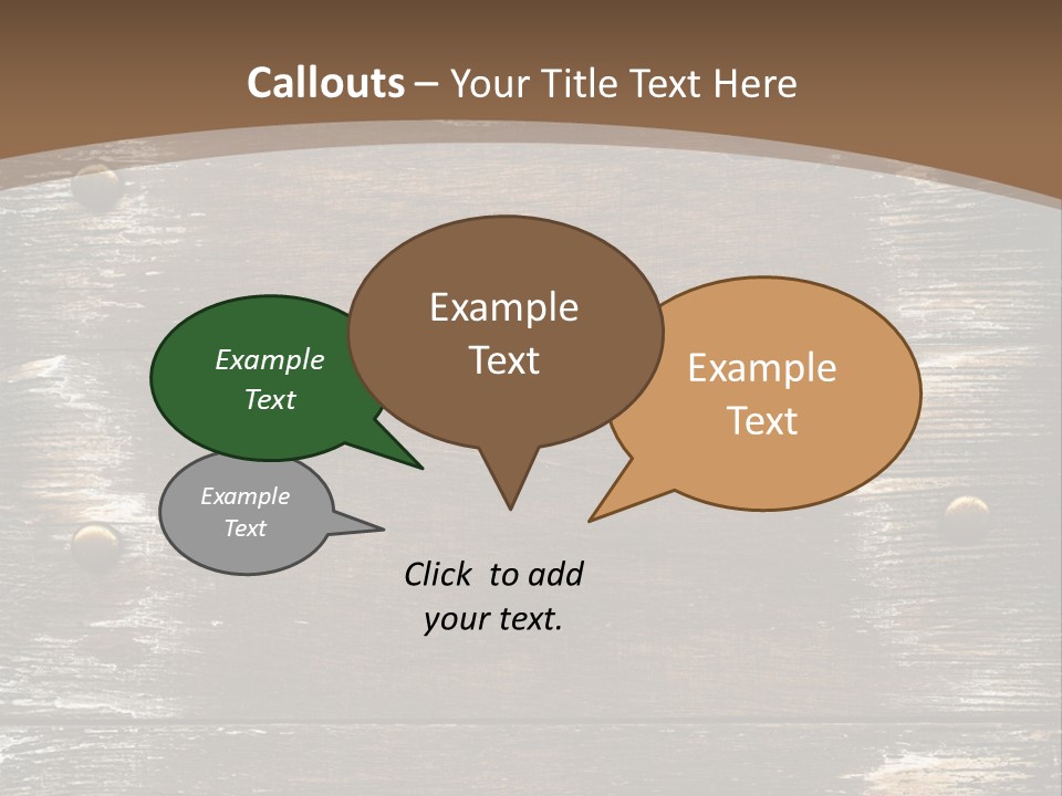 Rivet Wooden Wall PowerPoint Template