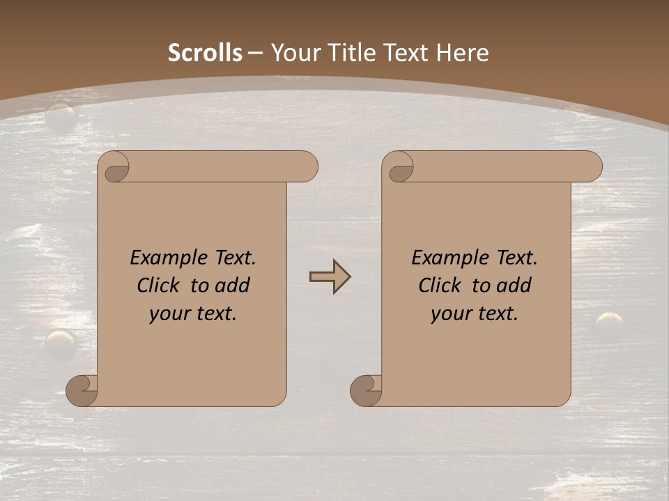 Rivet Wooden Wall PowerPoint Template