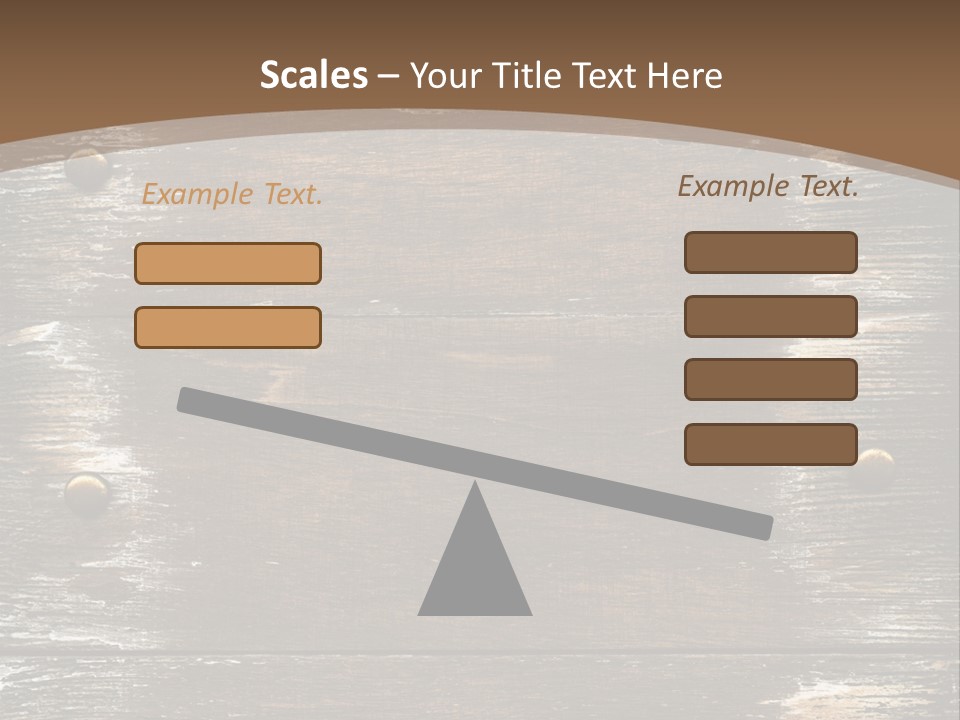 Rivet Wooden Wall PowerPoint Template