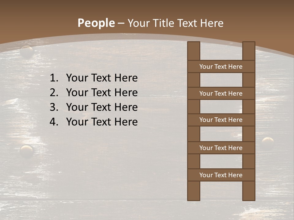 Rivet Wooden Wall PowerPoint Template