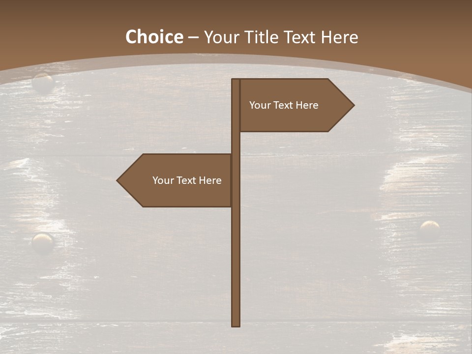 Rivet Wooden Wall PowerPoint Template