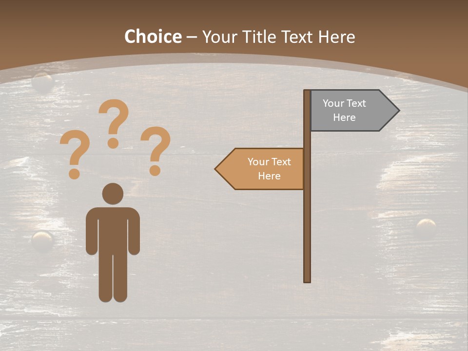 Rivet Wooden Wall PowerPoint Template