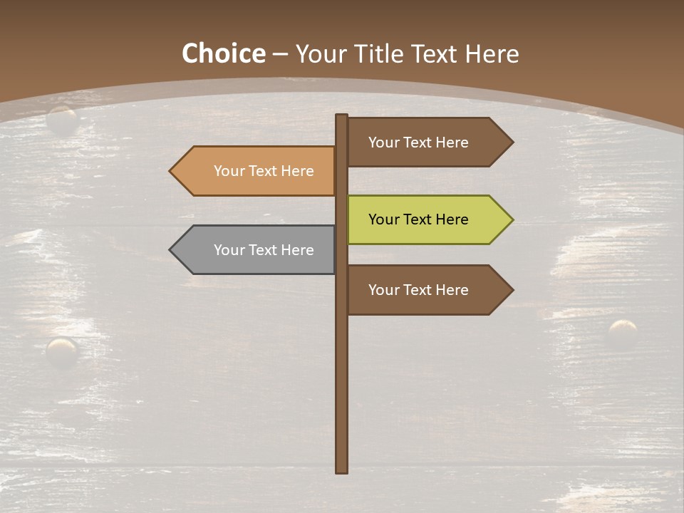 Rivet Wooden Wall PowerPoint Template