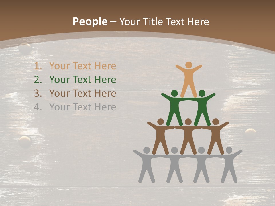 Rivet Wooden Wall PowerPoint Template