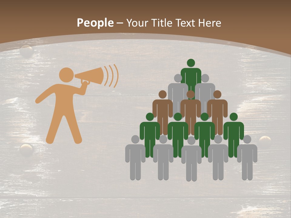 Rivet Wooden Wall PowerPoint Template