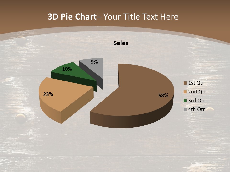 Rivet Wooden Wall PowerPoint Template