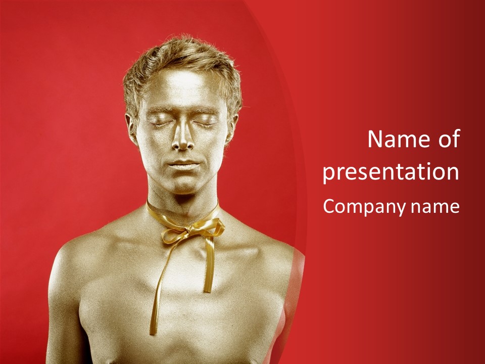 Gift Guy Portrait PowerPoint Template