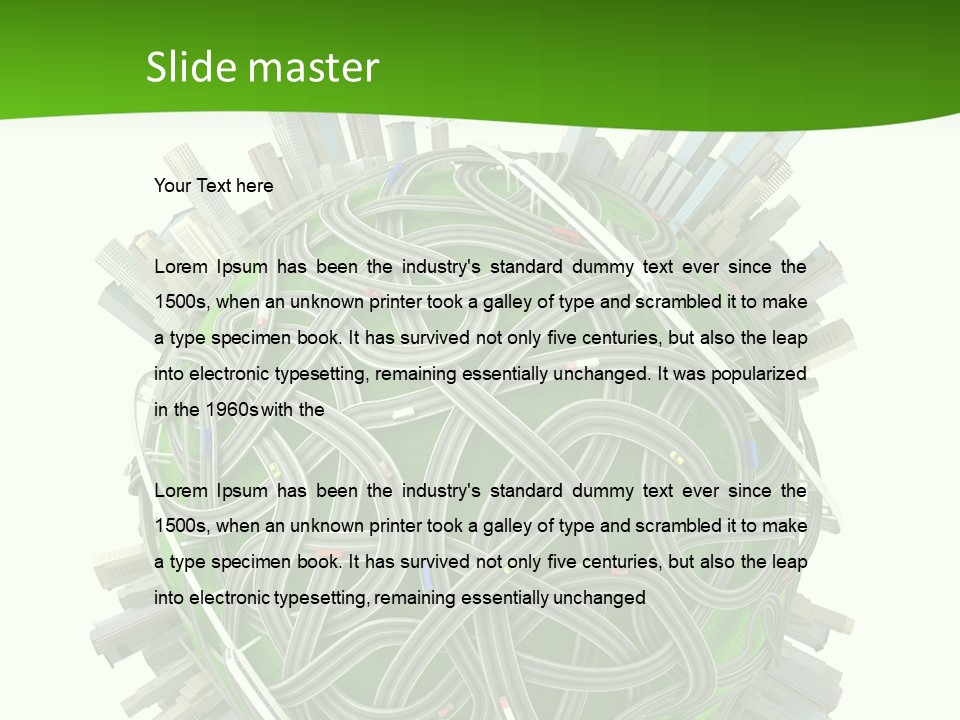 Transport World Airplane PowerPoint Template