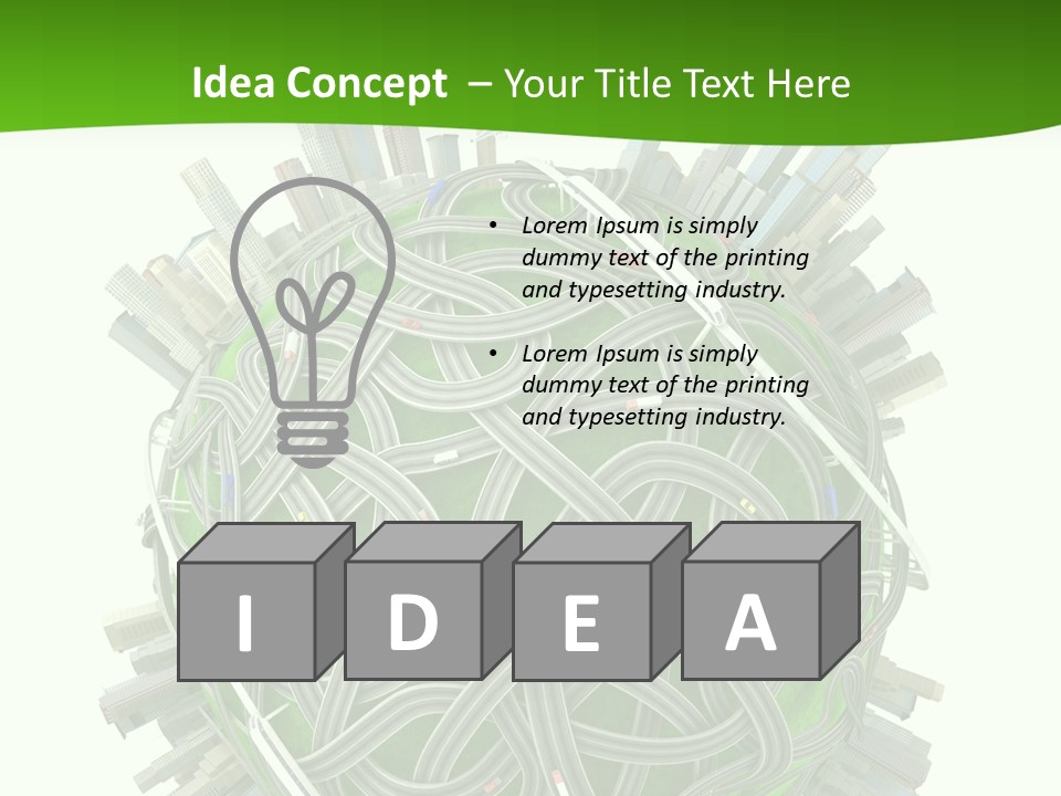 Transport World Airplane PowerPoint Template