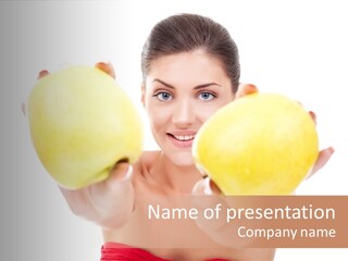 Fruit Female Workout PowerPoint Template