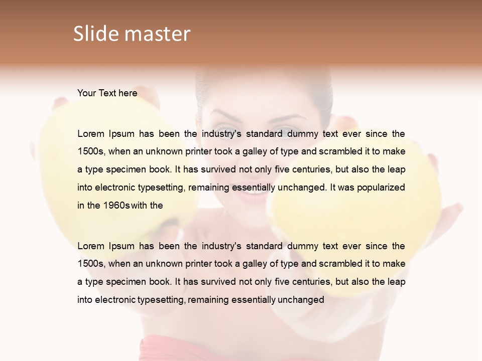 Fruit Female Workout PowerPoint Template