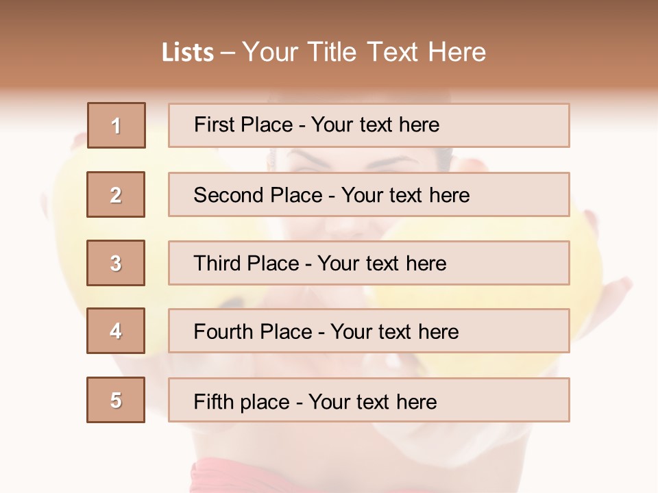 Fruit Female Workout PowerPoint Template
