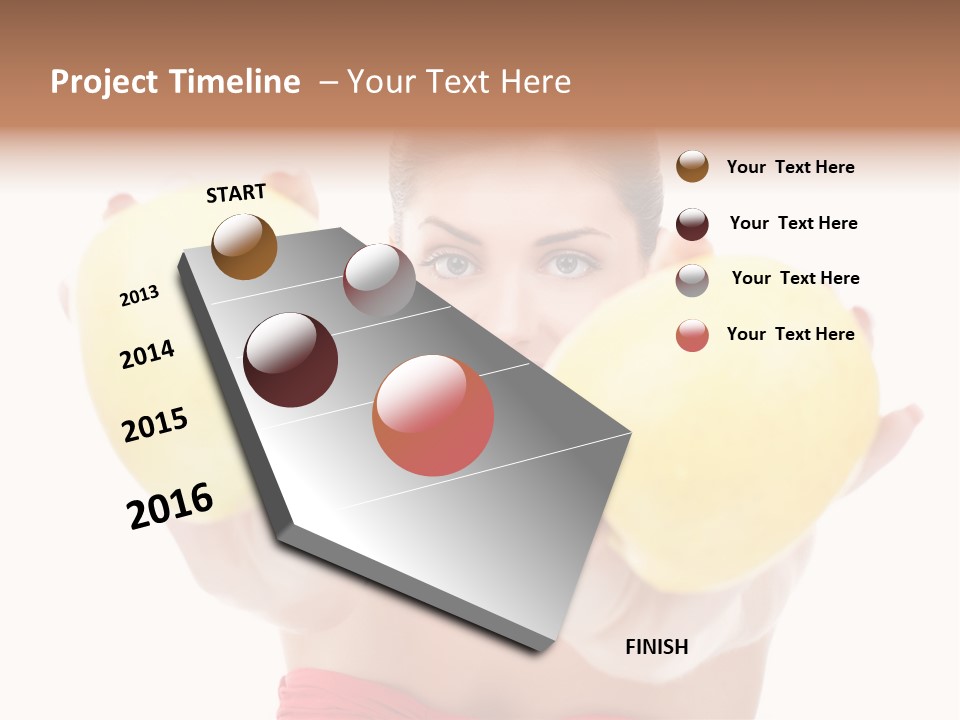 Fruit Female Workout PowerPoint Template