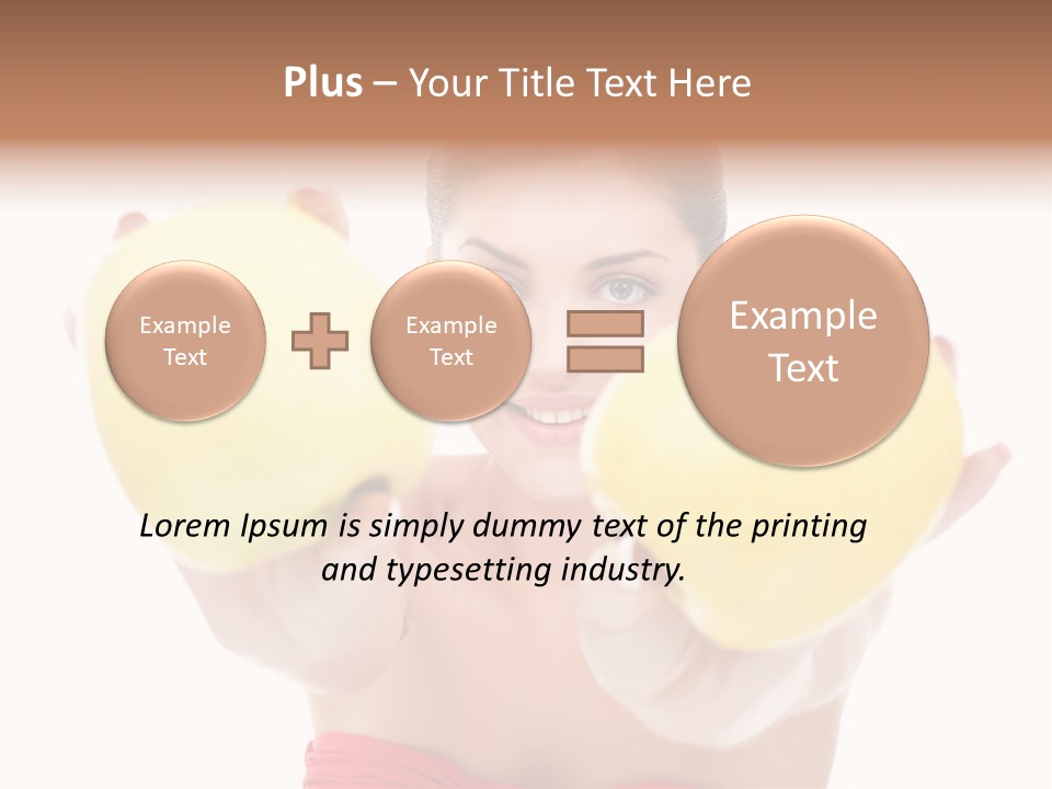 Fruit Female Workout PowerPoint Template