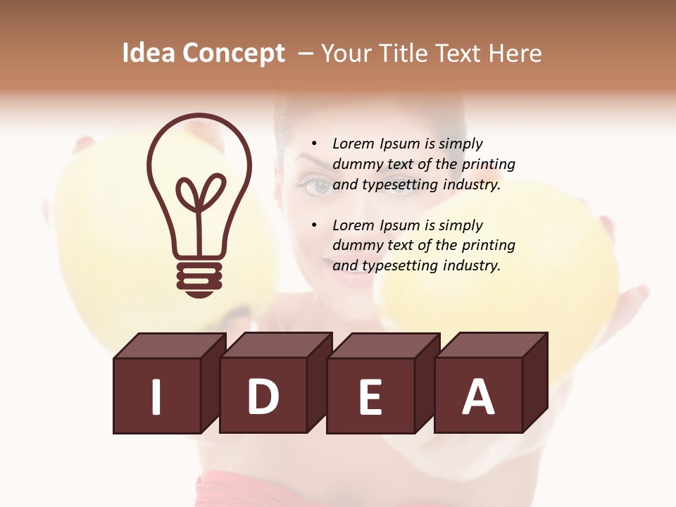 Fruit Female Workout PowerPoint Template