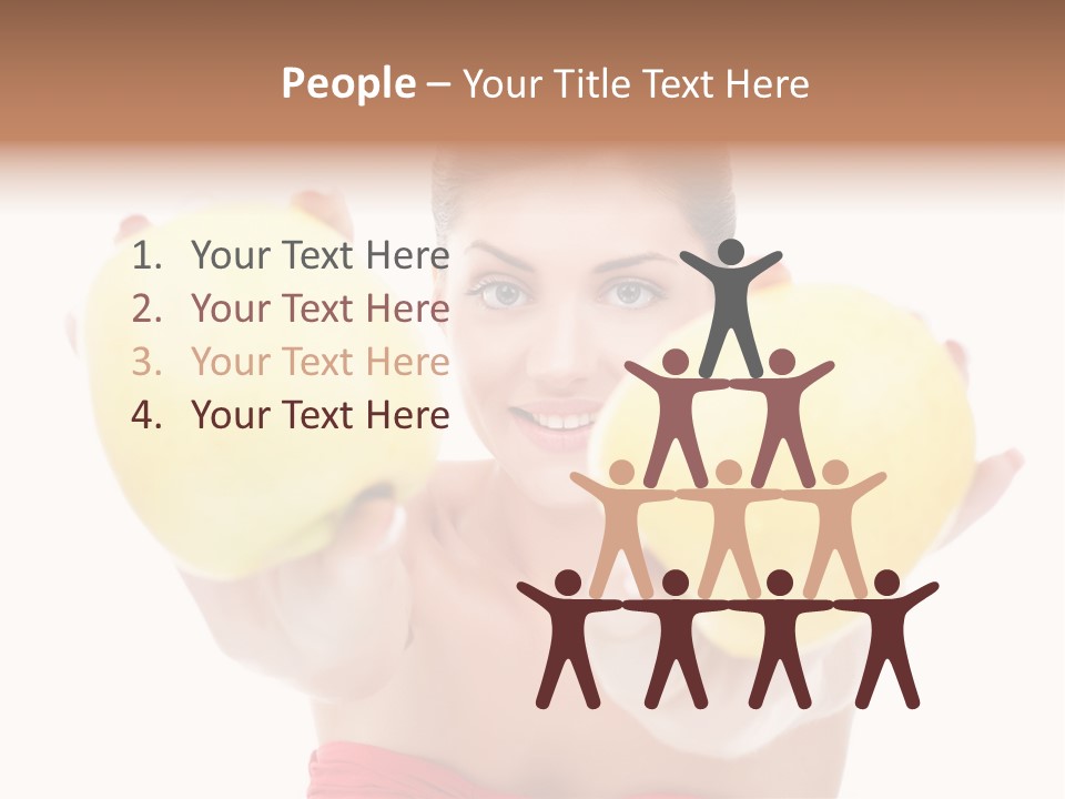 Fruit Female Workout PowerPoint Template