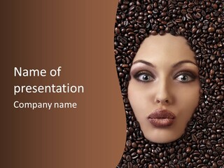 Vogue Brown Female PowerPoint Template