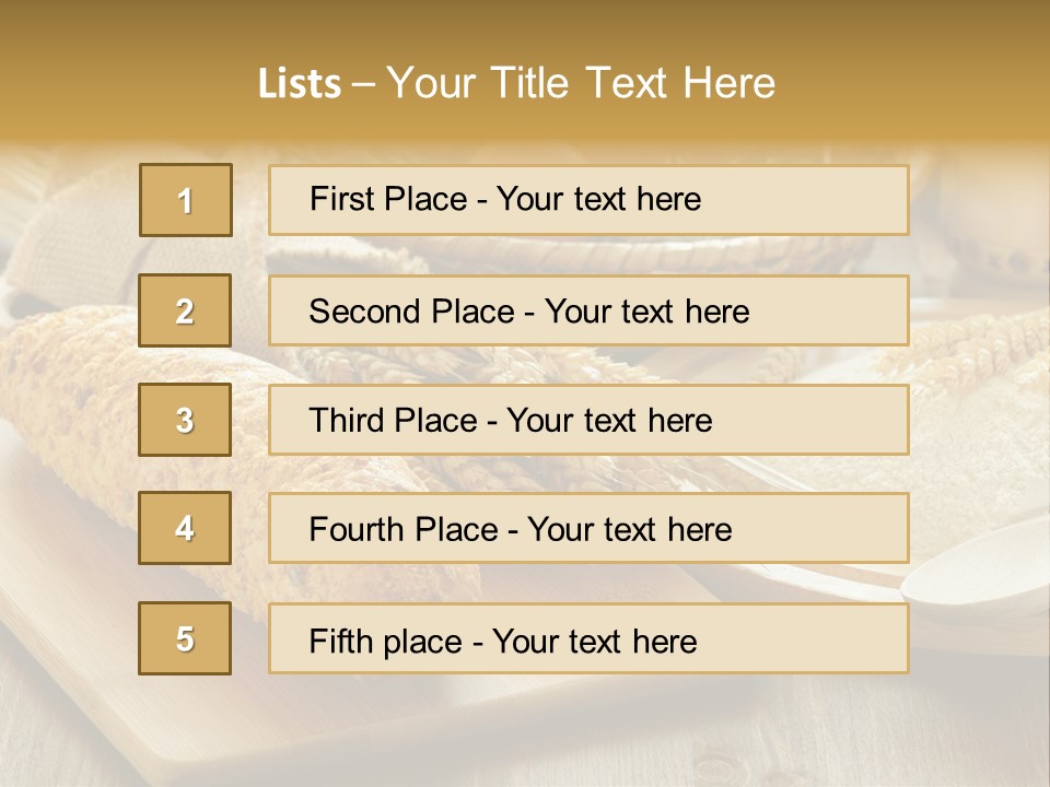 Crop Cooking Grains PowerPoint Template