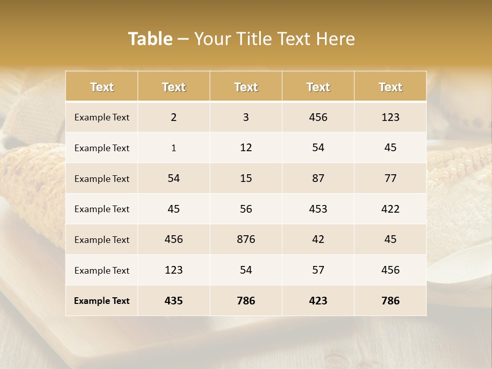 Crop Cooking Grains PowerPoint Template