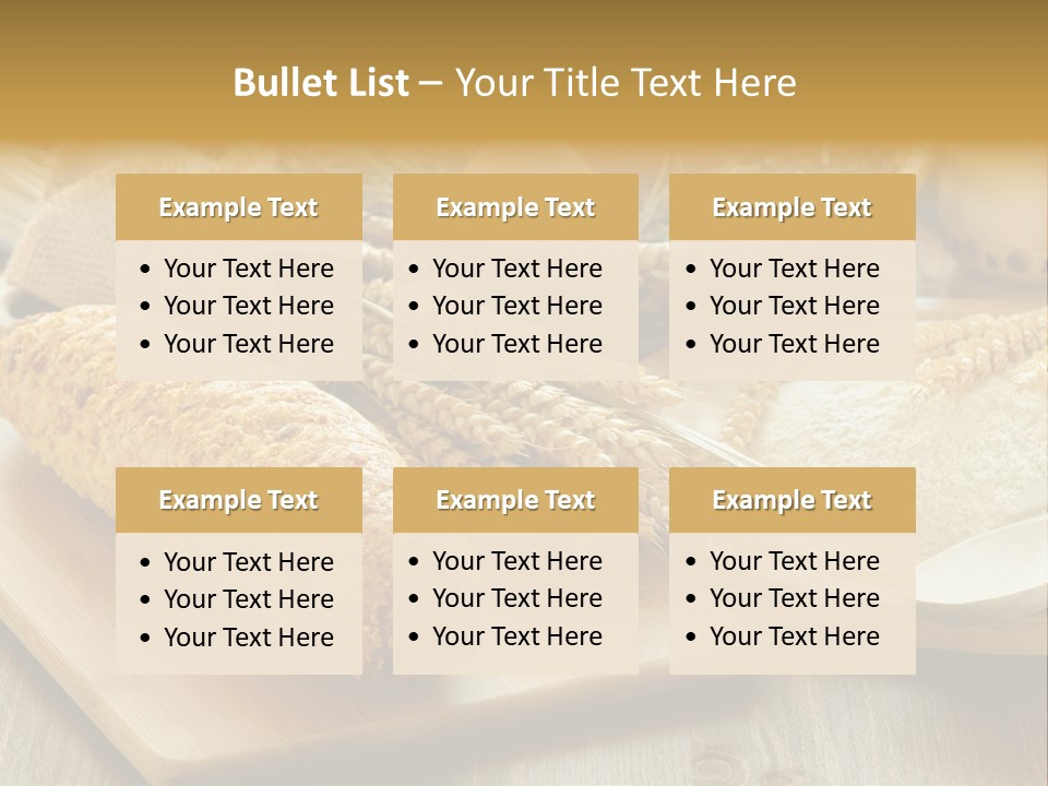 Crop Cooking Grains PowerPoint Template