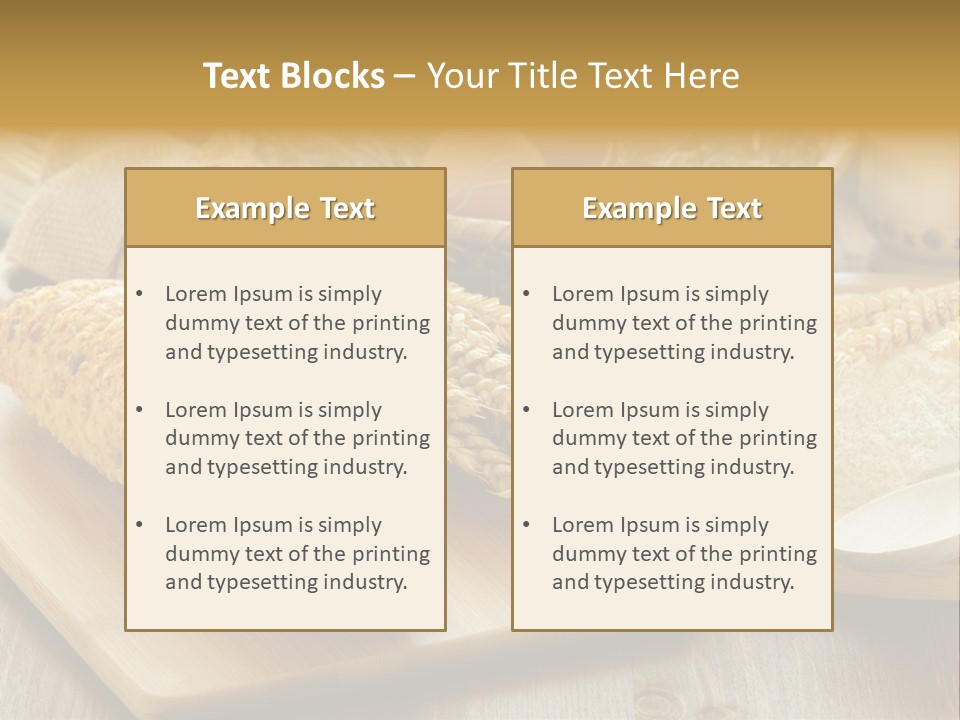 Crop Cooking Grains PowerPoint Template