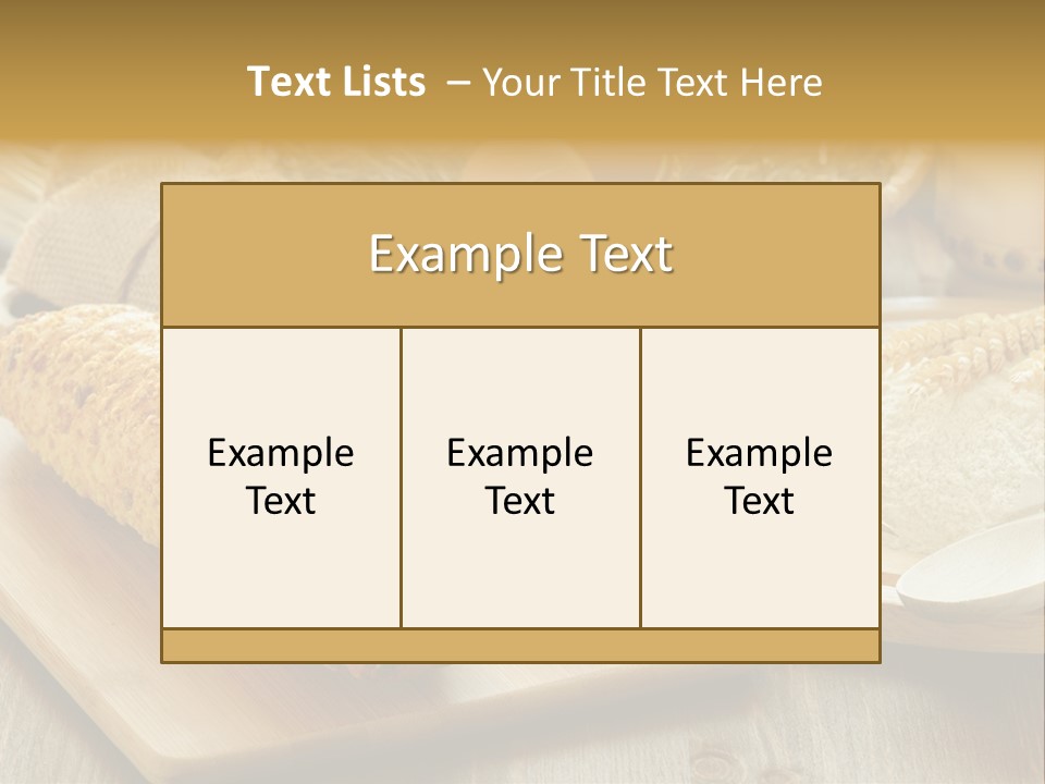 Crop Cooking Grains PowerPoint Template