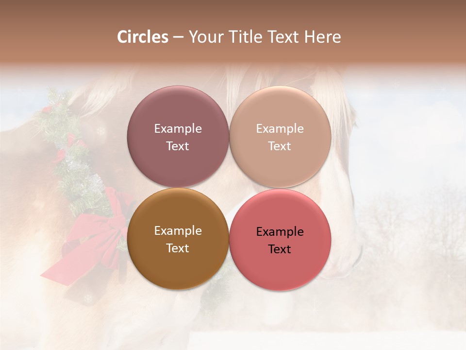 Comical Wreath Christmas PowerPoint Template