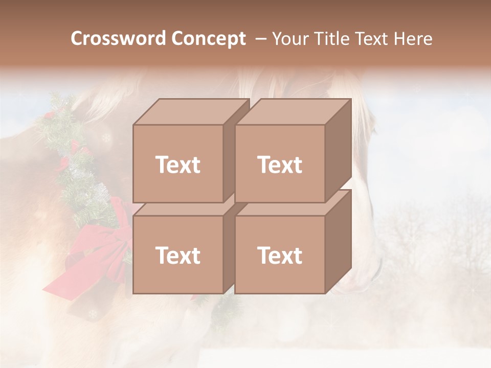 Comical Wreath Christmas PowerPoint Template