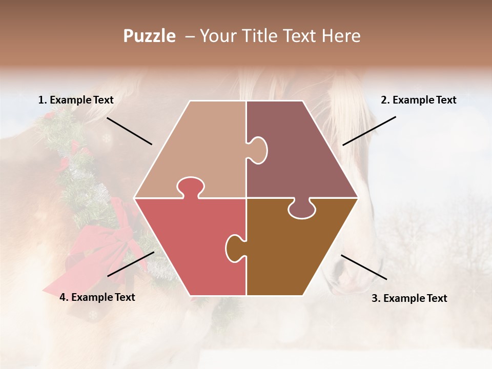 Comical Wreath Christmas PowerPoint Template