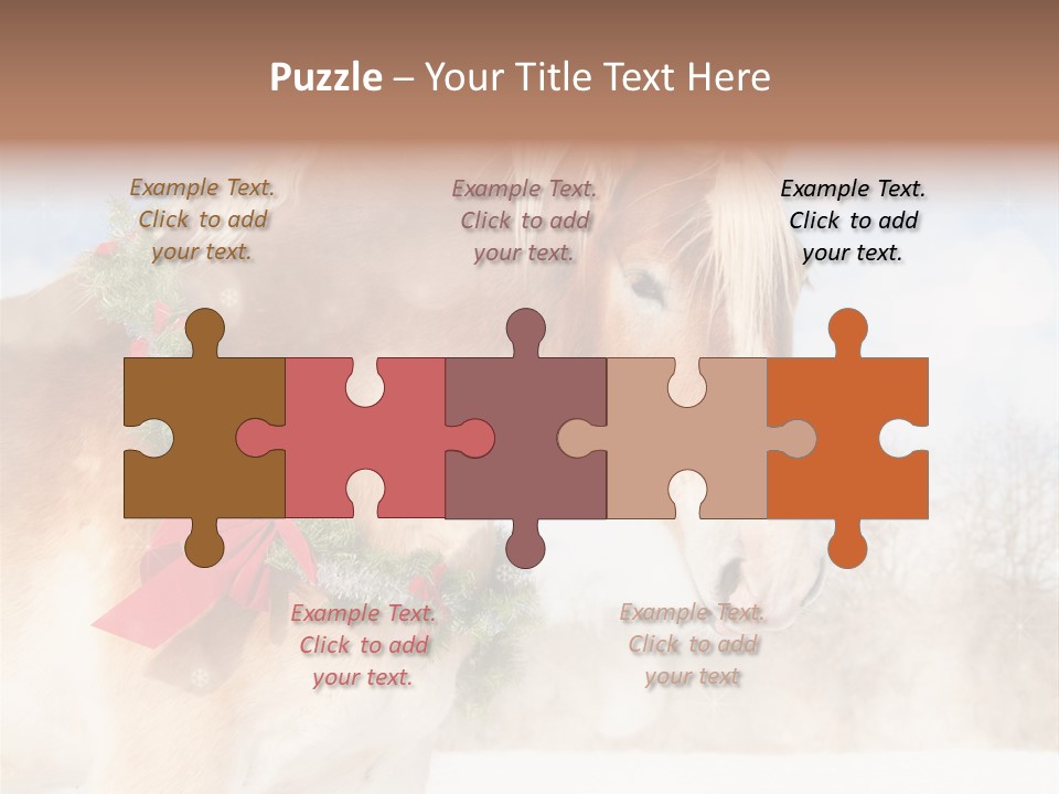 Comical Wreath Christmas PowerPoint Template