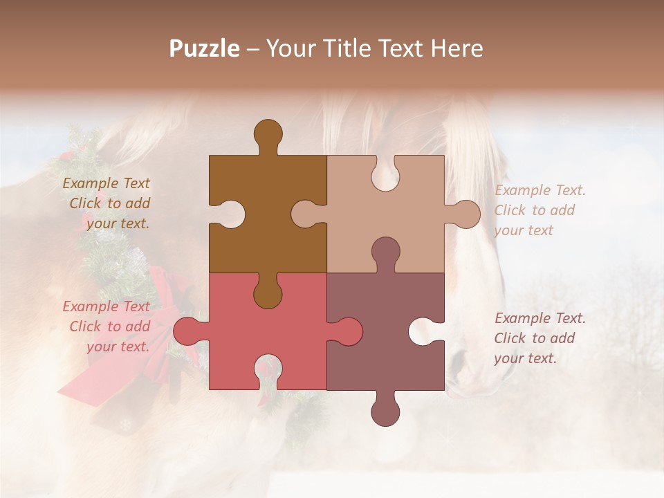 Comical Wreath Christmas PowerPoint Template