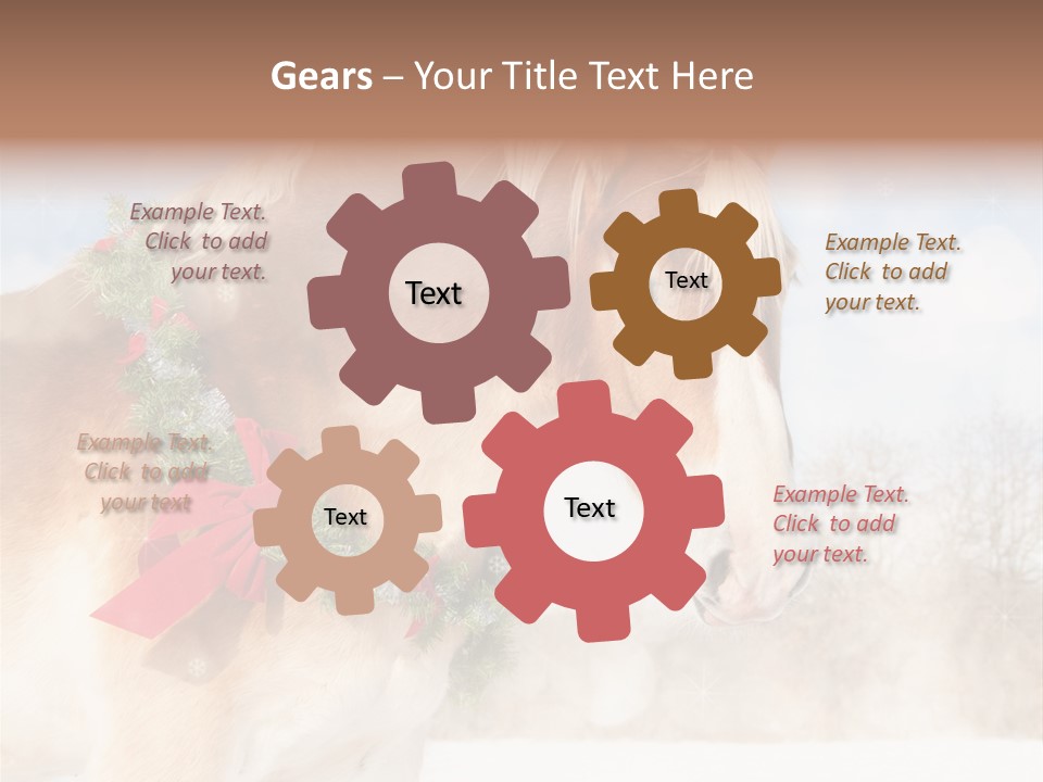 Comical Wreath Christmas PowerPoint Template