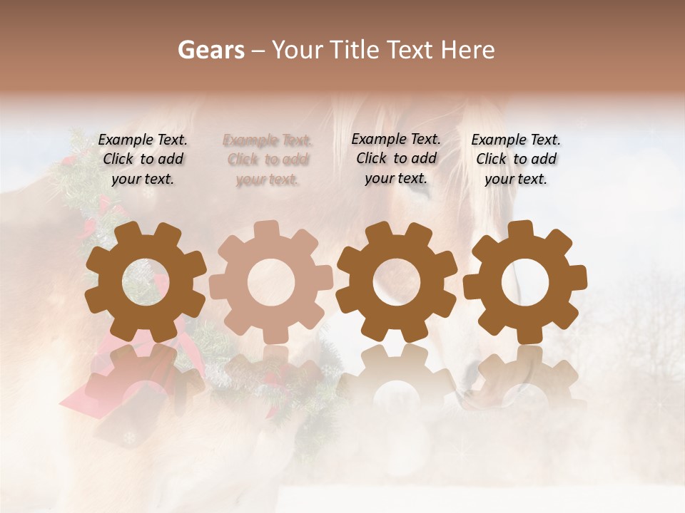 Comical Wreath Christmas PowerPoint Template