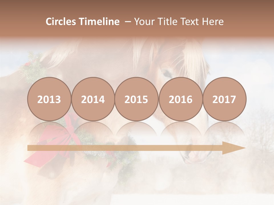 Comical Wreath Christmas PowerPoint Template