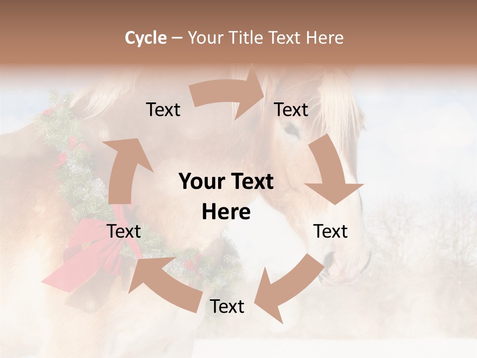 Comical Wreath Christmas PowerPoint Template