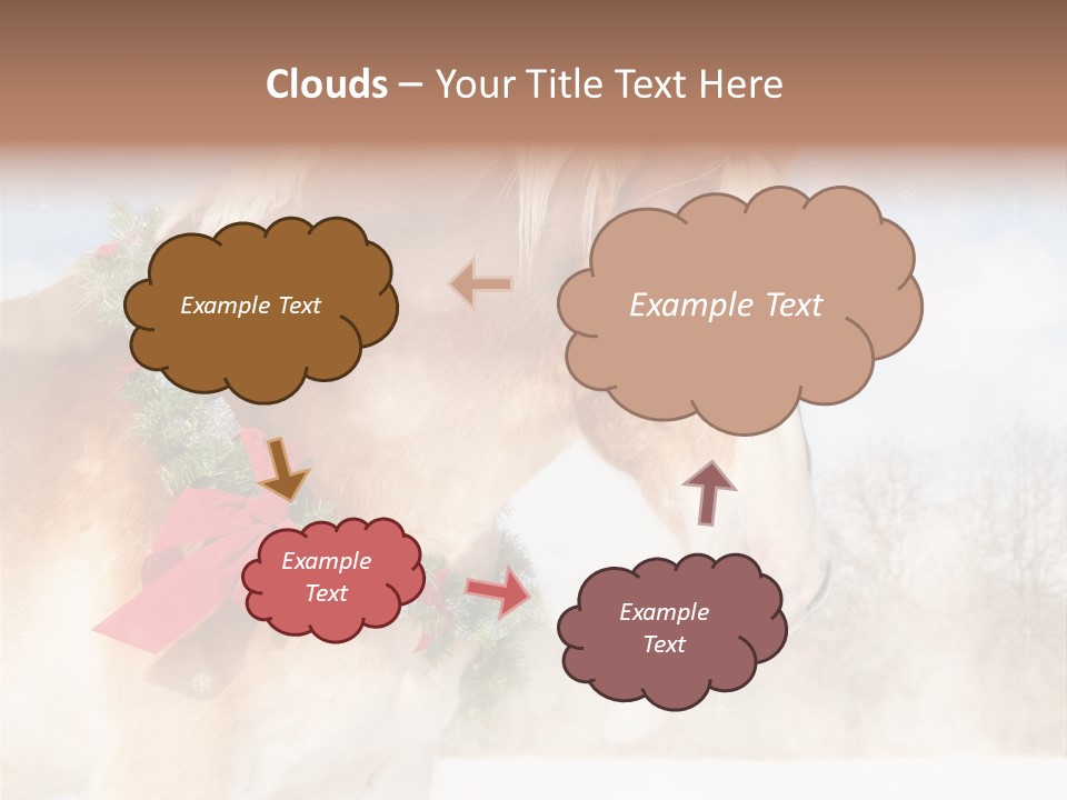 Comical Wreath Christmas PowerPoint Template