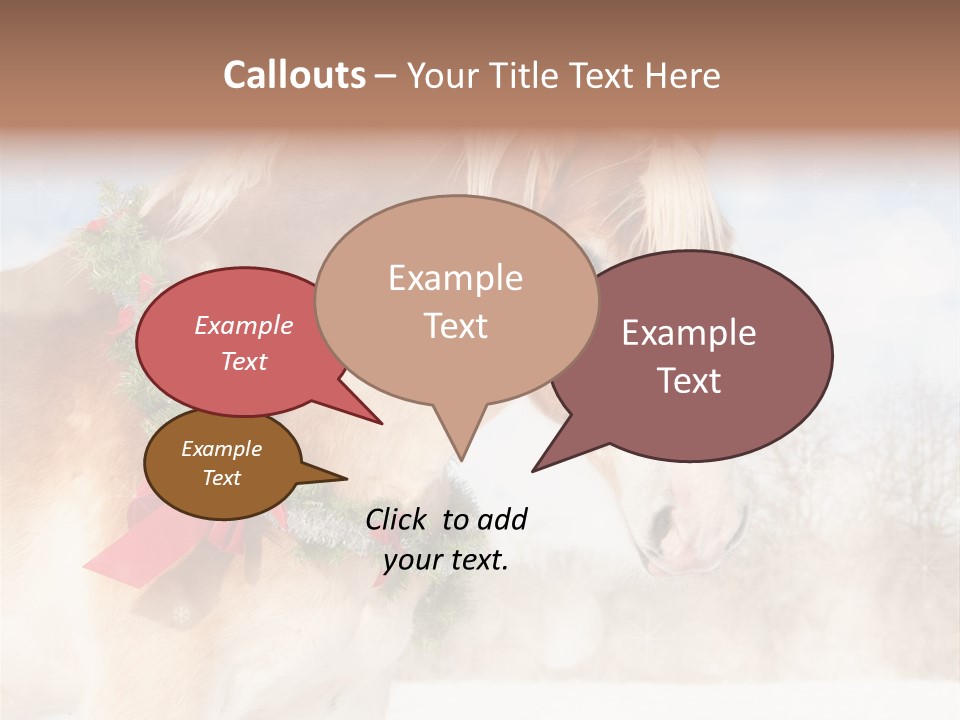 Comical Wreath Christmas PowerPoint Template