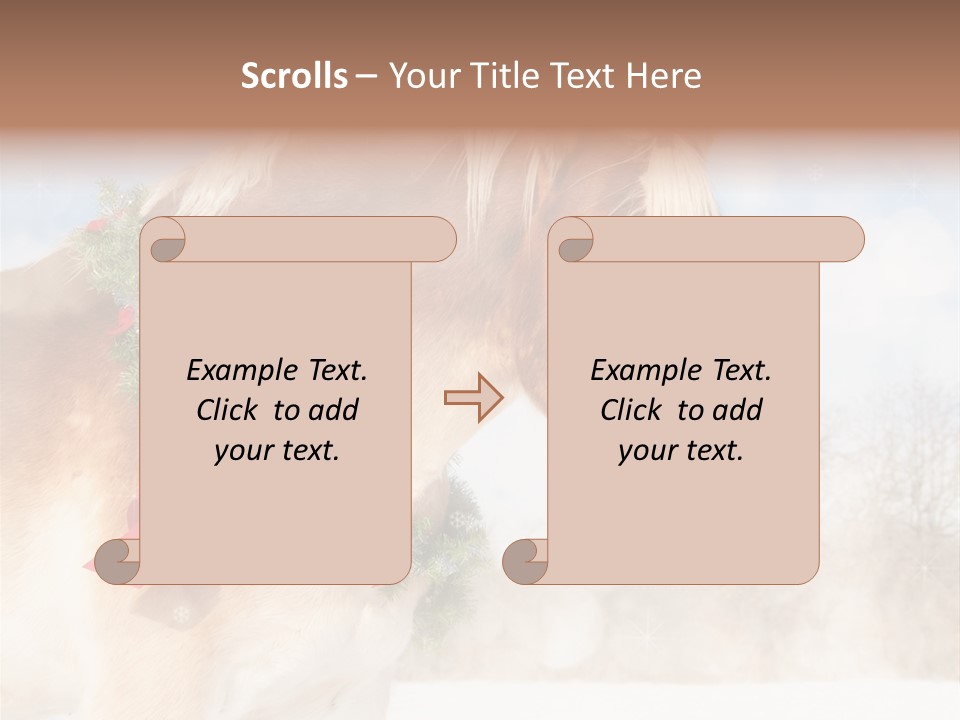 Comical Wreath Christmas PowerPoint Template