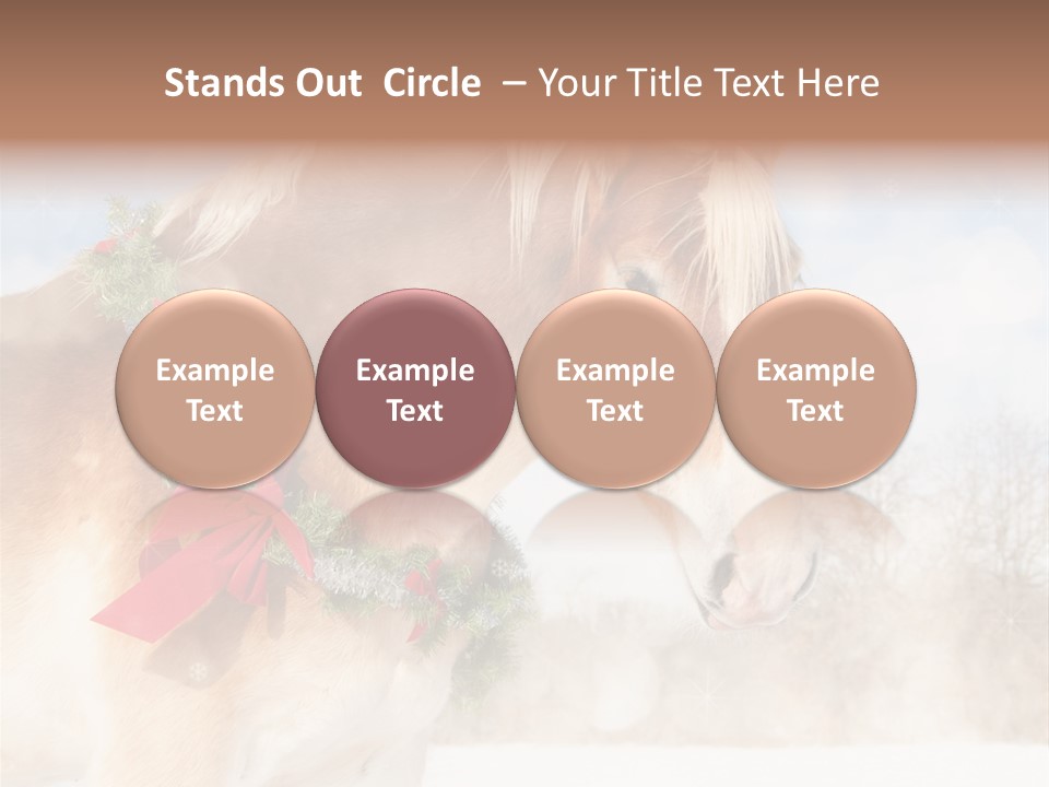 Comical Wreath Christmas PowerPoint Template