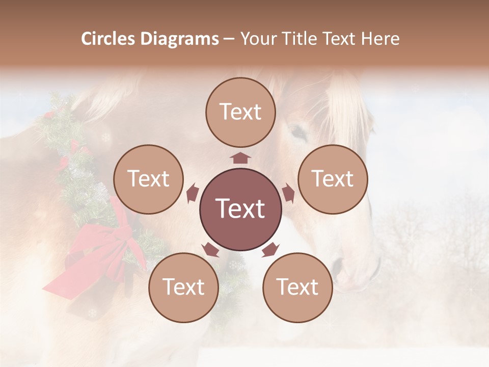 Comical Wreath Christmas PowerPoint Template