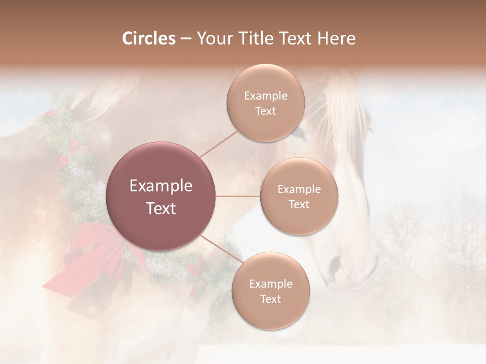 Comical Wreath Christmas PowerPoint Template